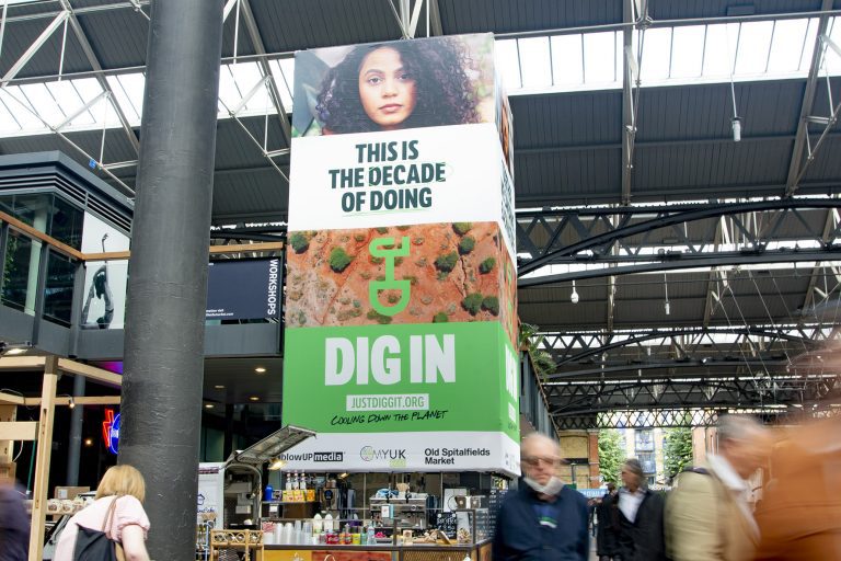 PVC-free Kavalan Sunlight Weldable banner material chosen to deliver the Justdiggit message