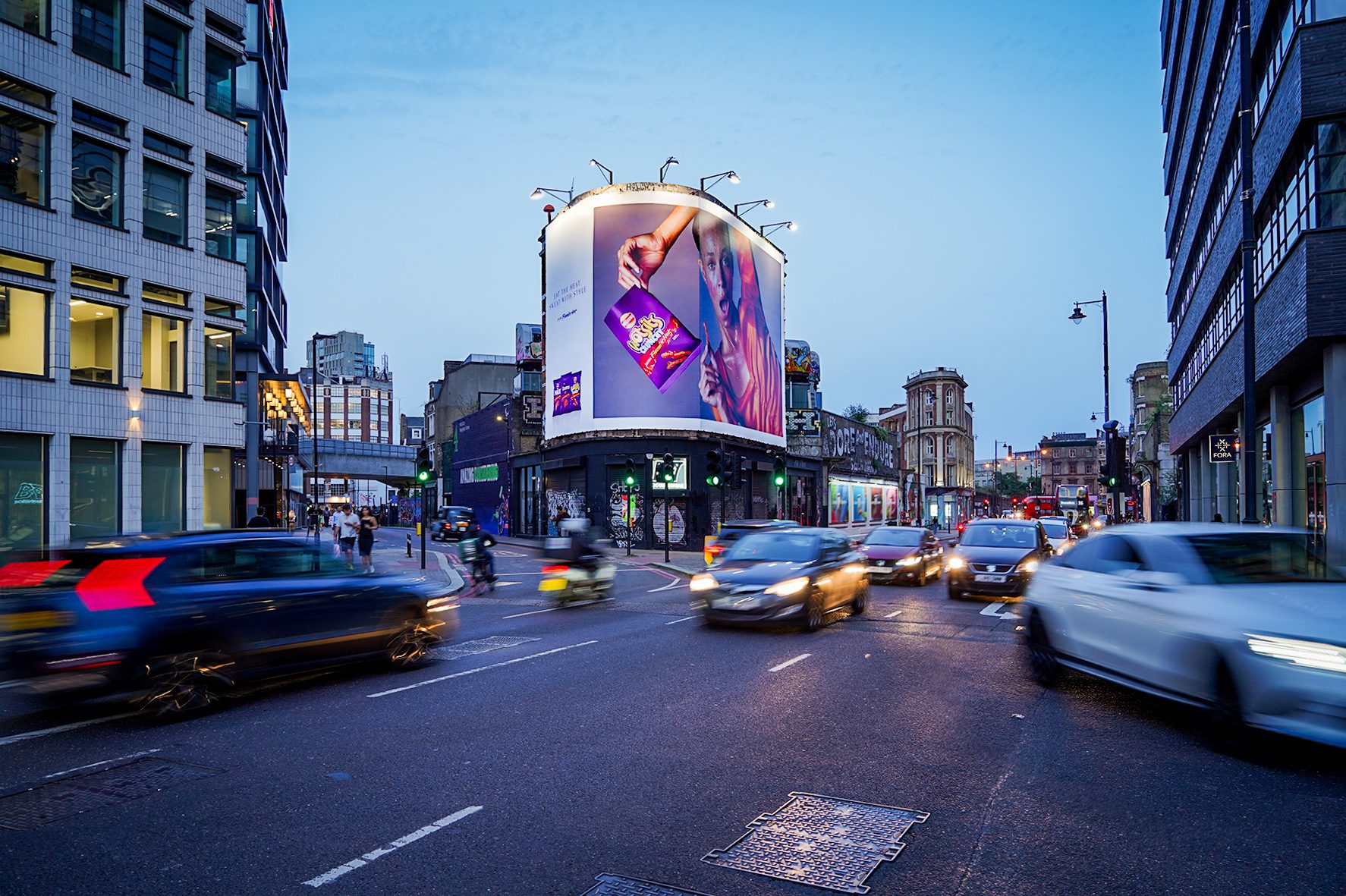 Doritos campaign on a giant poster in London